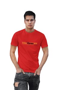 Boxing Gym, (BG Black and Blue), Round Neck Gym Tshirt (Red Tshirt) - Clothes for Gym Lovers - Suitable for Gym Going Person - Foremost Gifting Material for Your Friends and Close Ones