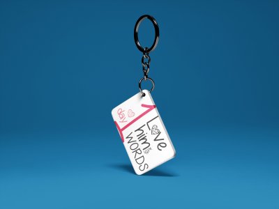 Day 1 Love Him With Words -White -Valentine's Special Keychains(Pack Of 2)