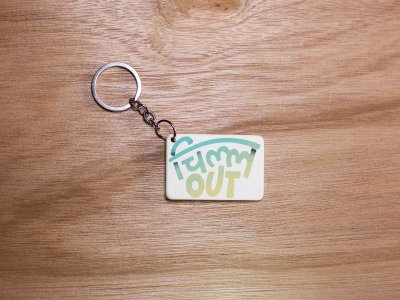 Chill Out -White - Designable Dialogues Keychain (Combo Set Of 2)