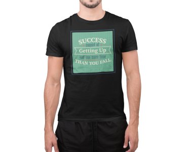 Getting up - Black - printed T-shirts - Men's stylish clothing - Cool tees for boys