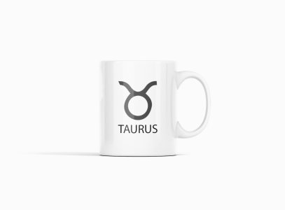Taurus - zodiac themed printed ceramic white coffee and tea mugs/ cups for astrology lovers