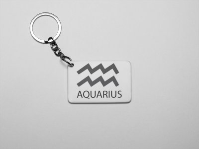 Aquarius - Zodiac Sign Printed Keychains For Astrology Lovers(Pack of 2)