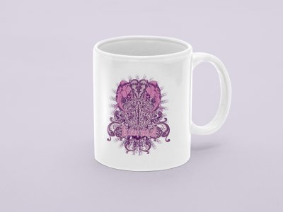 2 Elephants Facing Opposite-Printed Coffee Mugs