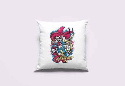 Ugly Skull-Printed Pillow Covers(Pack Of 2)