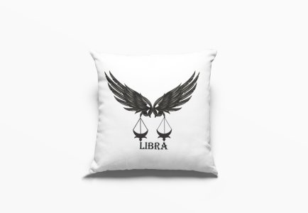 Libra symbol (Text below) - Printed Pillow Covers(Pack Of 2)