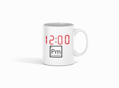 12:00 pm  - formula themed printed ceramic white coffee and tea mugs/ cups for maths lovers