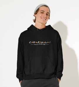 Chakli text printed diwali themed black Hoodie specially for diwali festival