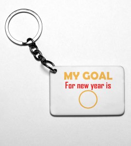 New Year Goal, New Year Printed Key-Chain