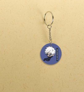 Little Hero Gojo Satoru Anime Printed Round Keychains Pack of 2