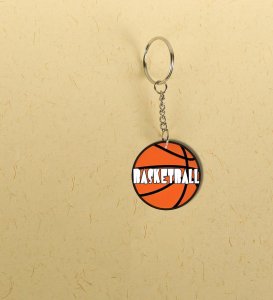 Street Style Basketball Look Printed Round Keychain Pack of 2