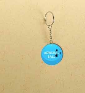 Triple Hole Ball Art Printed Round Keychain Pack of 2