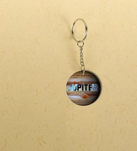 Modern Jupiter Space Theme Printed Keychain Pack of 2