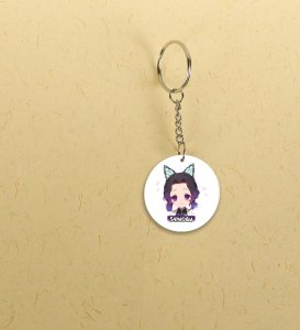 Graceful Mood: Printed Round Anime Keychains Pack of 2