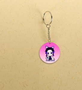 Soft Smile: Printed Round Anime Keychains Pack of 2