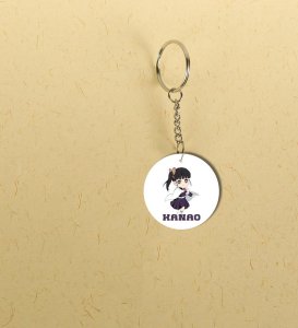 Charming Soft Girl Aesthetic Printed Round Keychain Pack of 2