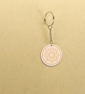 Mystical Mandala: Printed Round Keychains Pack of 2