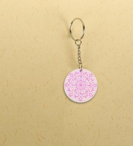 Whispers of Tranquility: Printed Round Keychains Pack of 2