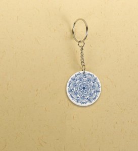 Inner Peace Design: Printed Round Keychains Pack of 2