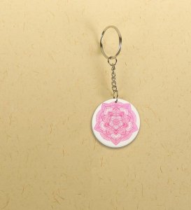 Tranquil Art: Printed Round Keychains Pack of 2