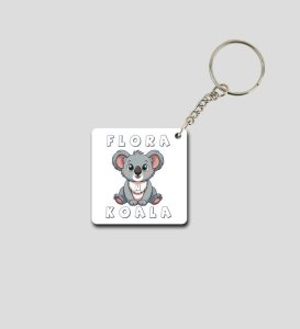 Soft Eyes and Big Smiles Flora Koala Printed Keychains
