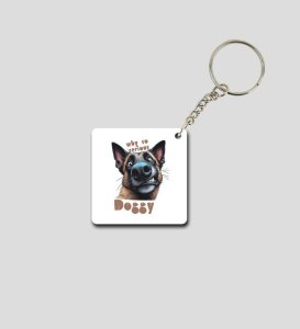 Goofy Dog Expression Printed Keychain