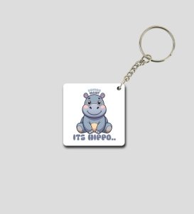 Dumbo Vibes Adorable Hippo Printed Keychain