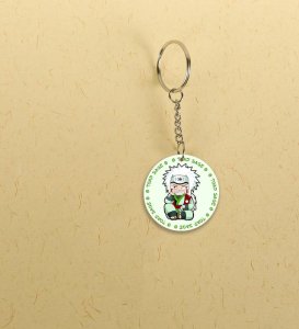 Jovial Spirit: Printed Round Anime Keychains Pack of 2