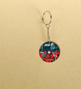 Neo Graffiti Meets Samurai Aesthetic Printed Round Keychain Pack of 2