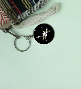 Dark Pirate Vibe Keychain Printed Round Keychain Pack of 2