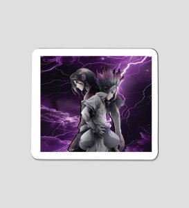 Purple Lightning Duel Printed Mousepad