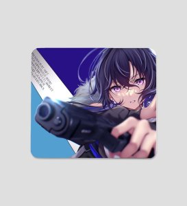 Anime Fighter Girl With Piercing Eyes Printed Shirt