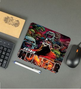 Intense Zombie Apocalypse Hunter Art Printed Mousepad