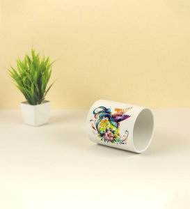 Fly Free Floral Printed Coffee Mug 250ml