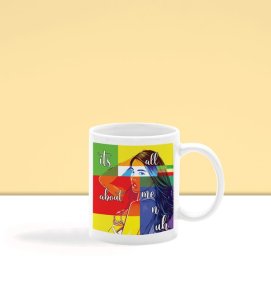 Chic Multitone Female Illustration With Attitude Printed Coffee Mug 250ml