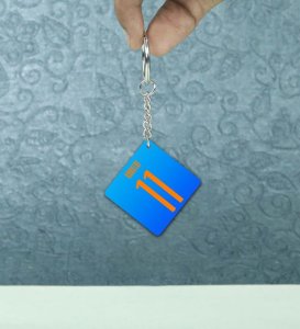 Player Number 9 Basketball Edition Printed Keychain Pack of 2