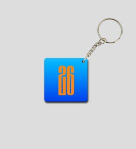 Gift For Number 26 Lovers Printed Keychain Pack of 2