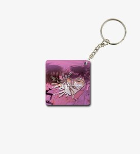 Emotional Art With Aesthetic Charm Printed Keychain Pack of 2
