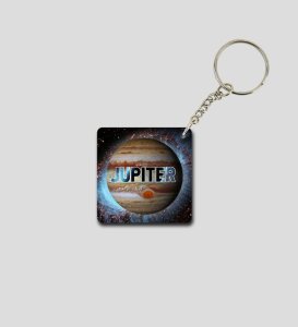 Modern Jupiter Space Theme Printed Keychain Pack of 2