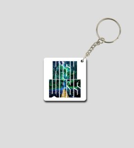 High Vibration Scenic Path Art Printed Keychain Pack of 2