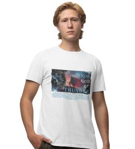 Skybreaker Vibes: Ancient Norse Storm Art Graphic Printed White T-Shirt