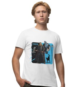 Call of the Hammer: Norse Legend Graphic Printed White T-Shirt