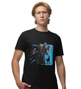 Call of the Hammer: Norse Legend Graphic Printed Black T-Shirt