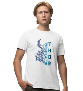 Hammer of the Storm: Bringer of Thunder Graphic Printed White T-Shirt for Men