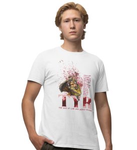 Bound by Duty: The Warrior's Choice Graphic Printed White T-Shirt for Men
