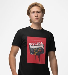 Cassette Culture: 90s Music Memories Graphic Printed Black T-Shirt