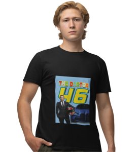 Speed Legend : The 46 Legacy Graphic Printed Black T-Shirt