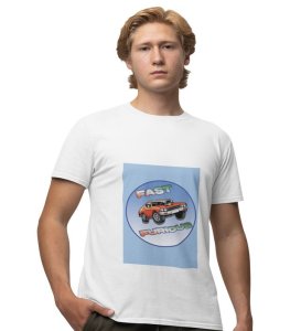 Quick Shift : Furious Racer Graphic Printed White T-Shirt