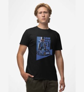 Samurai Rush : Blade of Speed Graphic Printed Black T-Shirt