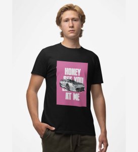 Intense Stare : Feeling the Heat Graphic Printed Black T-Shirt