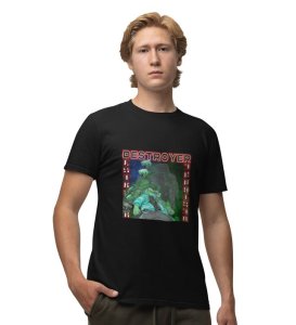 Chaos Bringer : Shaping Victory Through Fierce Courage Graphic Printed Black T-Shirt